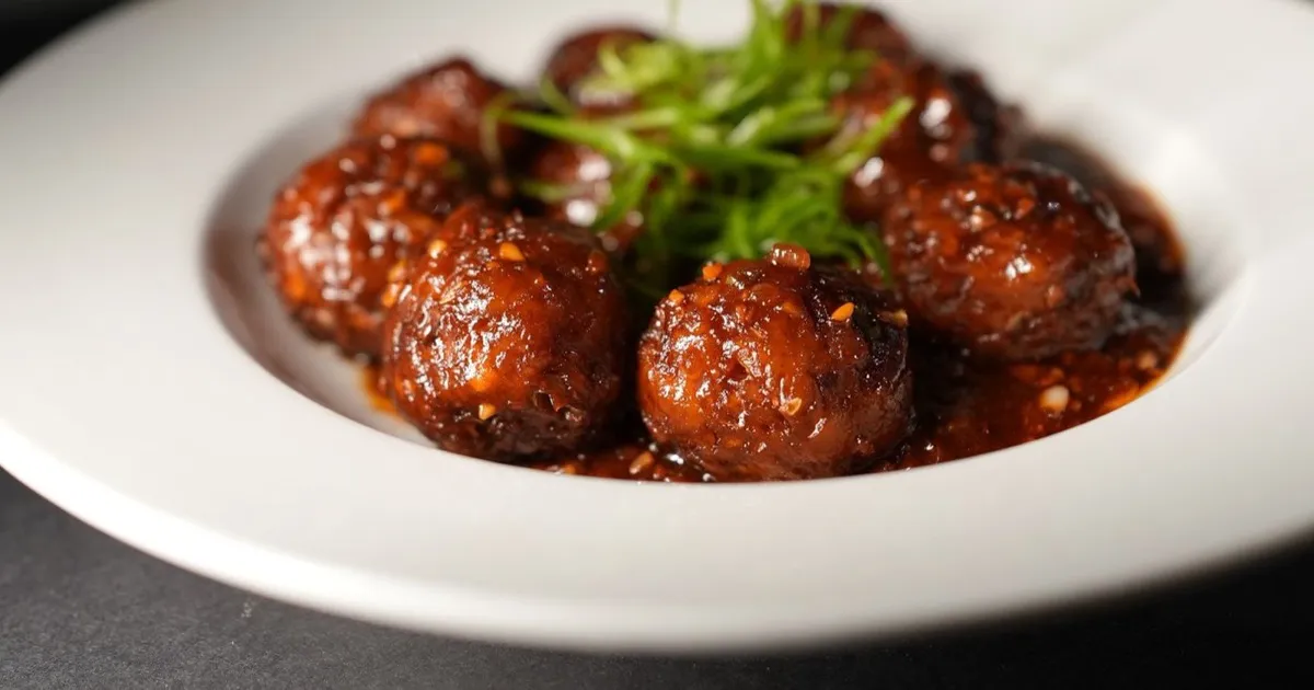 How to Make Bourbon Chicken Meatballs (Sticky Takeout Glaze)