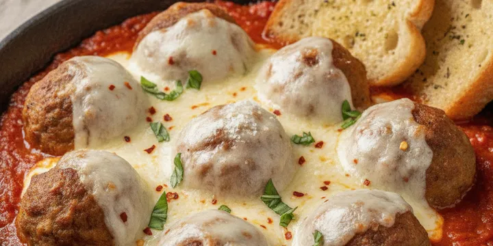 Baked Chicken Parmesan Meatballs