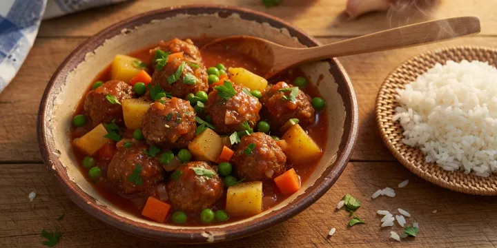 Filipino Picadillo Meatballs (Ground Beef in Tomato Sauce)