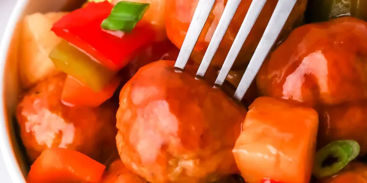Sweet and Sour Meatballs with Pineapple